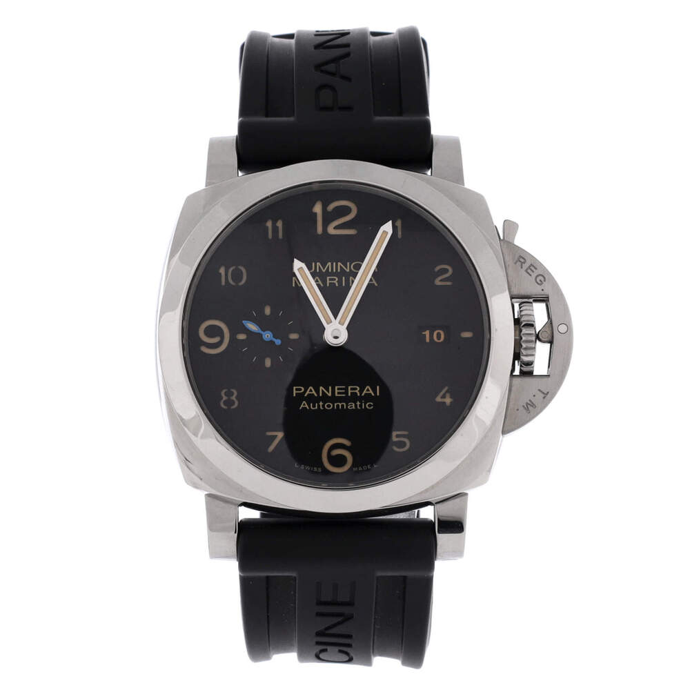 Panerai 44 Luminor 1950 3 Days Automatic Watch Stainless Steel and Rubber